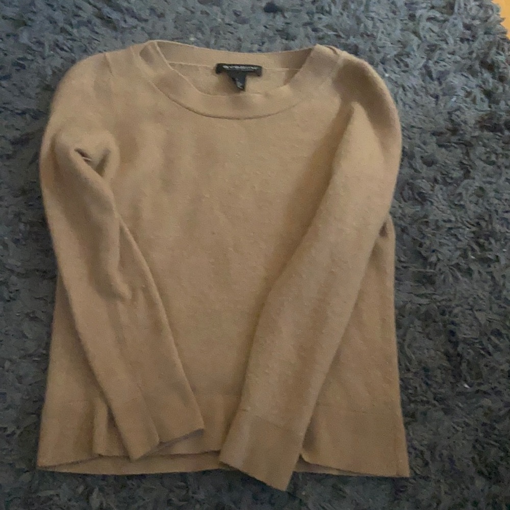 light cafe brown fuzzy sweater